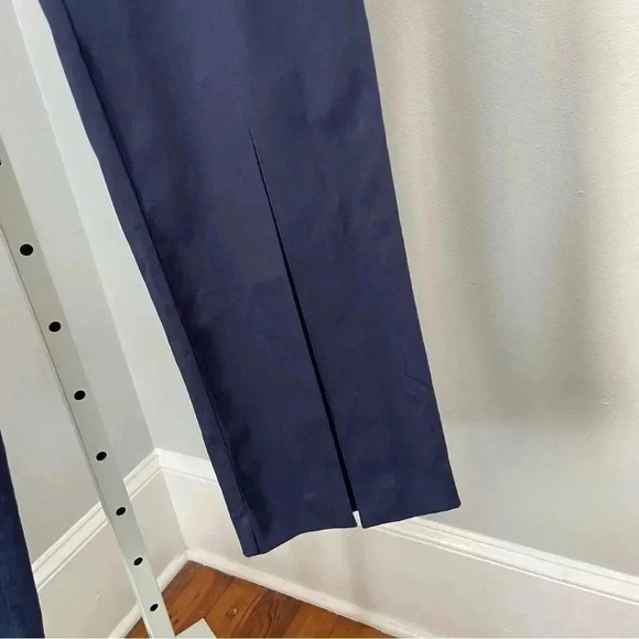 NWT Jonathan Simkhai Chase Front Slit Cotton-blend Pants Midnight size 6 - Picture 4 of 12